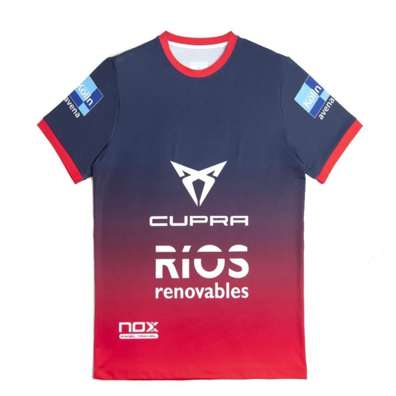 Camiseta Nox Sponsors AT10 Team Azul Rojo Degradado Camiseta Nox Sponsors AT10 Team Azul Rojo Degradado