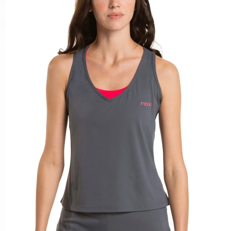 Maglietta Nox Tirantes Pro Fit Grigio Scuro Maglietta Nox Tirantes Pro Fit Grigio Scuro