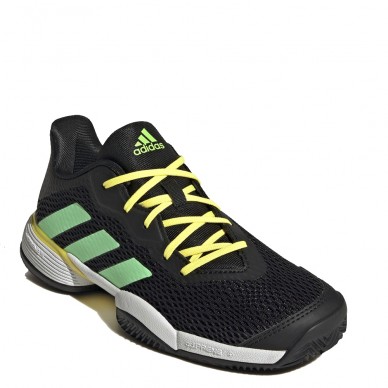 scarpe Adidas Barricade JR Clay core nero fascio verde