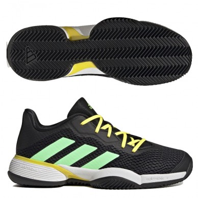 scarpe Adidas Barricade JR Clay core nero fascio verde