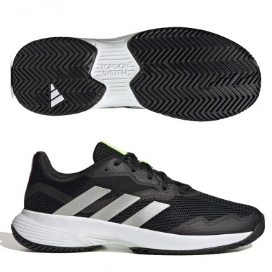 scarpe Adidas Courtjam Control M core nero argento bianco 2022
