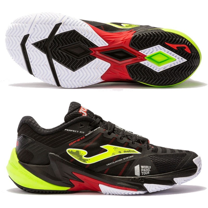 Joma T.OPEN MEN 2201 Scarpe Nero Verde Fluor