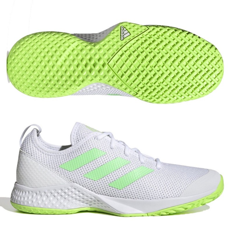 scarpe Adidas Courtflash M white beam solar green 2022 scarpe Adidas Courtflash M white beam solar green 2022