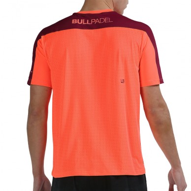 Maglietta Bullpadel Mitad corallo fluo