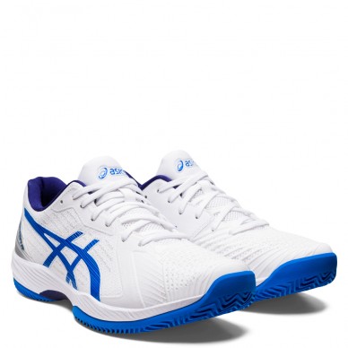 Asics Solution Swift FF Clay bianco blu elettrico