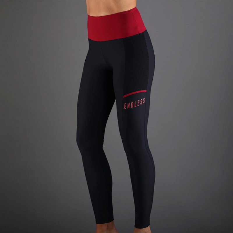 Leggins Endless Pocket Fit Nero Vino Leggins Endless Pocket Fit Nero Vino
