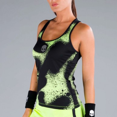 Hydrogen Spray Tank Top giallo fluo