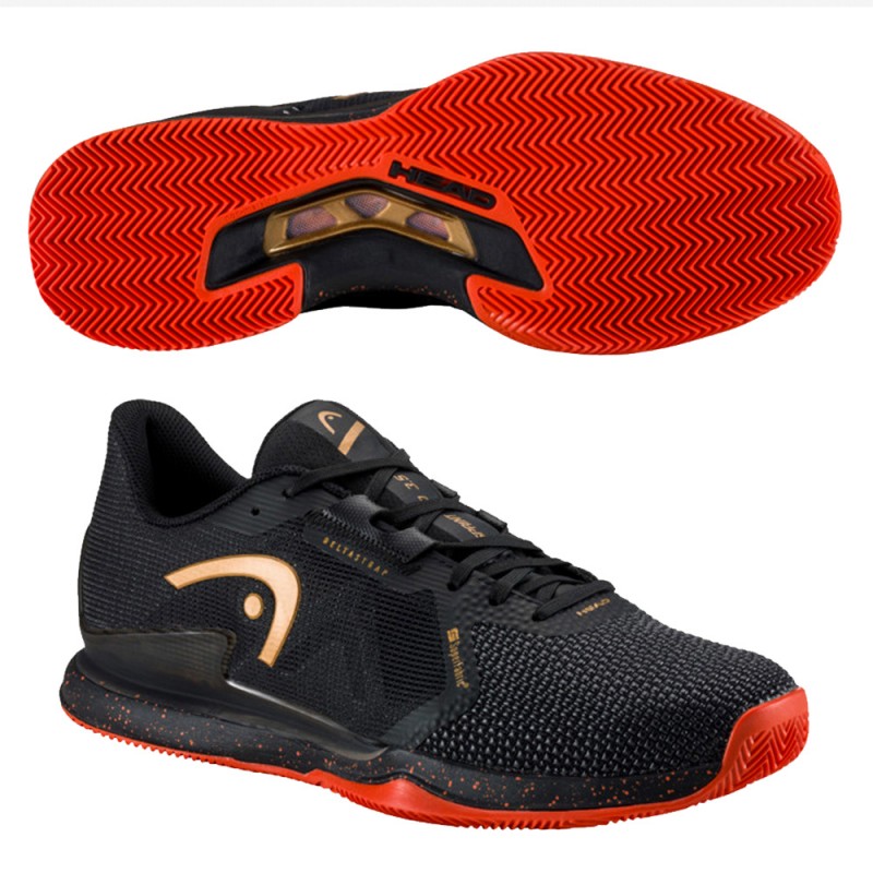 Scarpe Head Sprint Pro 3.5 SF Clay nere arancioni Scarpe Head Sprint Pro 3.5 SF Clay nere arancioni