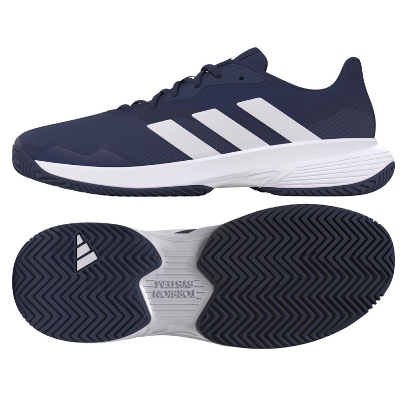 Scarpe Adidas Courtjam Control M Blu Navy Bianche