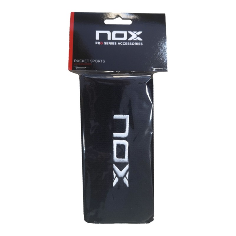 Polsini lunghi neri Nox con logo bianco Polsini lunghi neri Nox con logo bianco