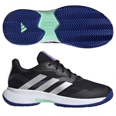 scarpe padel Adidas Courtjam Control W Clay core black silver