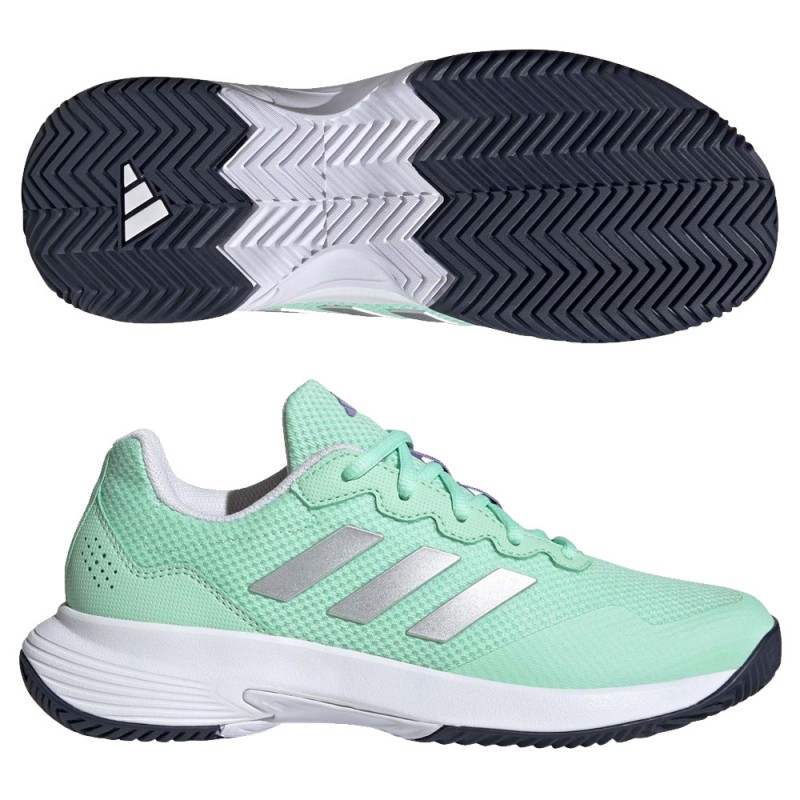 scarpe Adidas Gamecourt 2 W impulso menta argento viola scarpe Adidas Gamecourt 2 W impulso menta argento viola