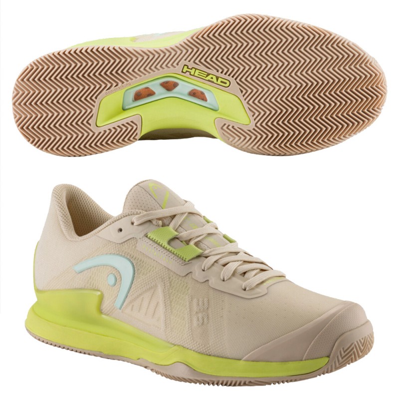 scarpe Head Sprint Pro 3.5 Clay macadamia lime 2023