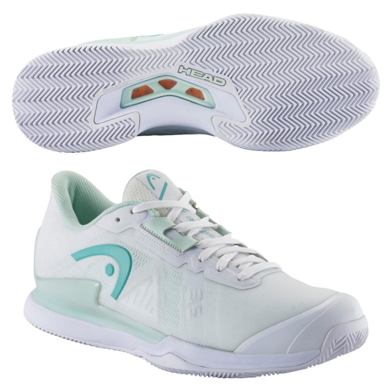 scarpe Head Sprint Pro 3.5 Clay white aqua 2023