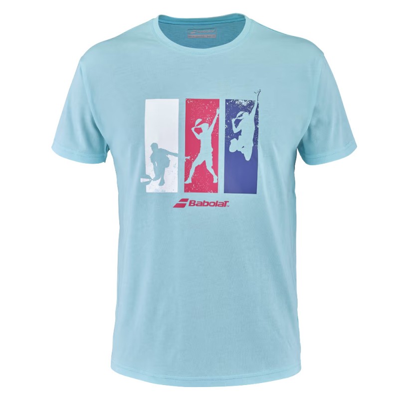 Maglietta Babolat Padel Cotton Tee blu Maglietta Babolat Padel Cotton Tee blu