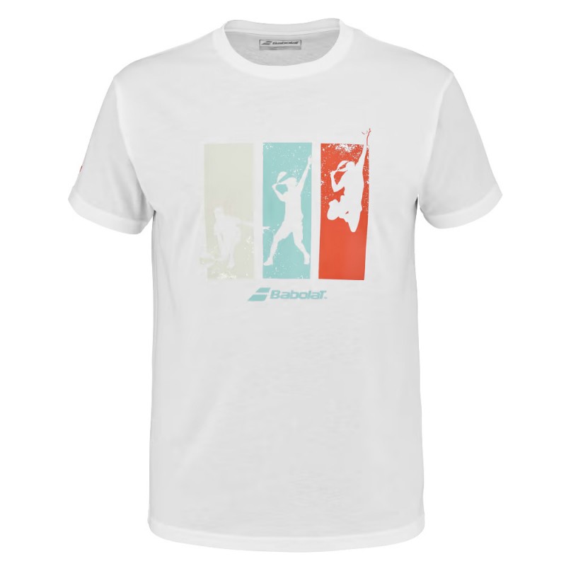 Maglietta Babolat Padel Cotton Tee Men bianca Maglietta Babolat Padel Cotton Tee Men bianca