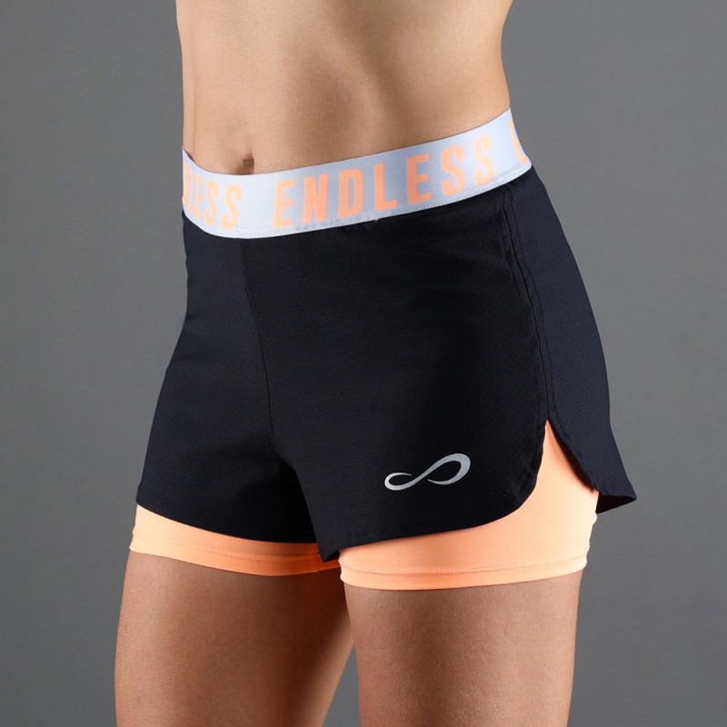 Pantaloncini Endless Tech Iconic neri Pantaloncini Endless Tech Iconic neri