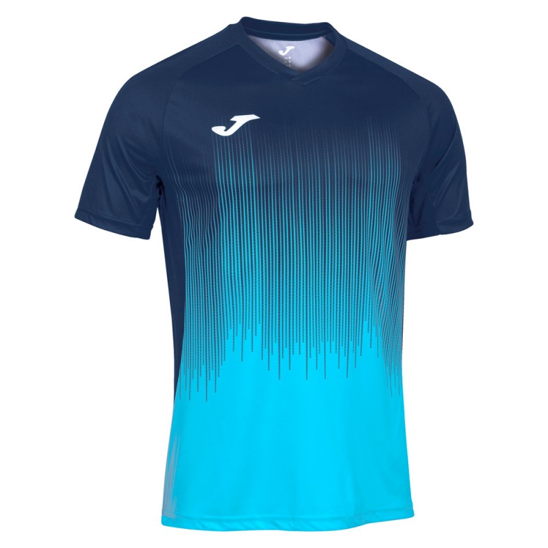 Maglietta Joma Tiger IV navy fluo turchese Maglietta Joma Tiger IV navy fluo turchese