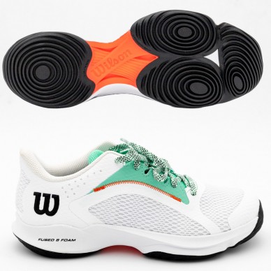 scarpe Wilson Hurakn 2.0 W white biscay green 2023