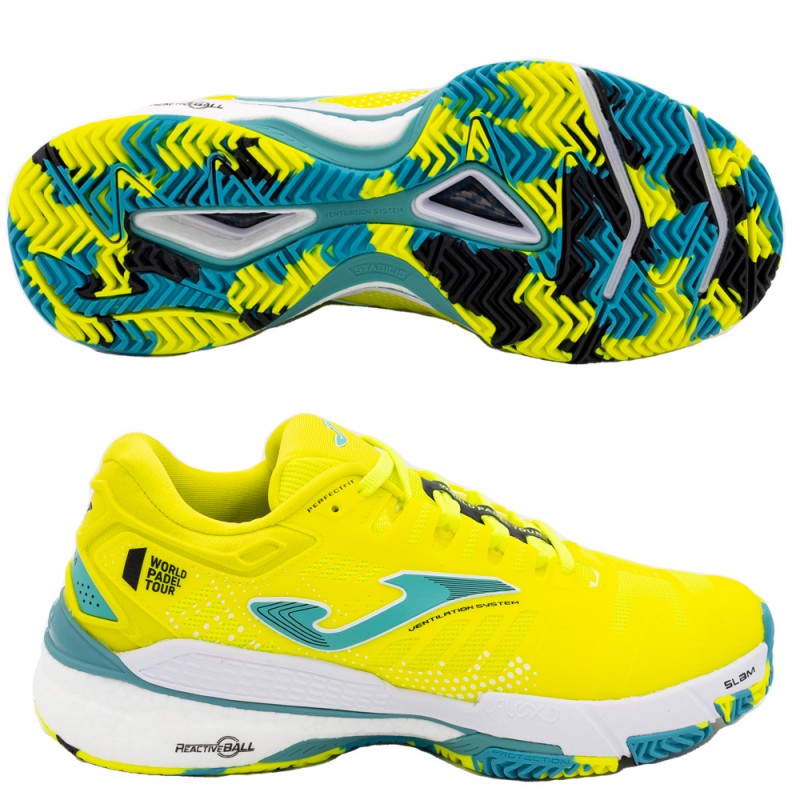 Scarpe padel Joma T.SLAM LADY 2209 giallo fluo turchese Scarpe padel Joma T.SLAM LADY 2209 giallo fluo turchese