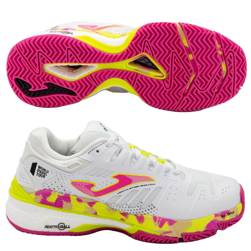 Scarpe Joma T.SLAM LADY 2202 bianco fucsia