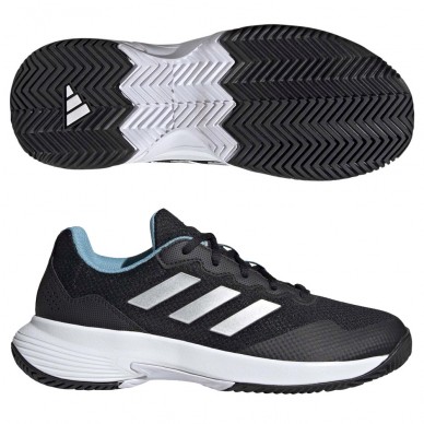 Scarpe Adidas gamecourt 2 w core nero argento blu 2023