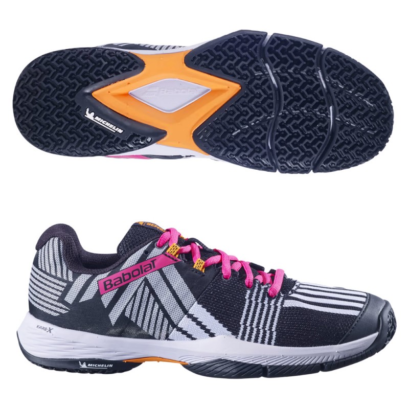 Scarpe Babolat Sensa Women black roseberry 2024 Scarpe Babolat Sensa Women black roseberry 2024