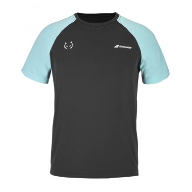 Maglietta Babolat Crew Neck Tee Lebron nero azzurro