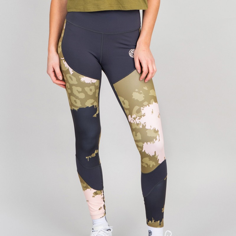 Leggins Bidi Badu Pure Wild Printed Stretto verde oliva grigio scuro