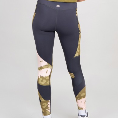 Leggins Bidi Badu Pure Wild Printed Stretto verde oliva grigio scuro