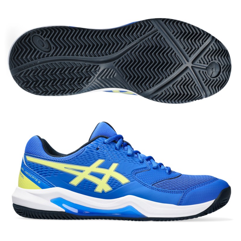 Asics Gel Dedicate 8 Padel illusion blu bagliore giallo