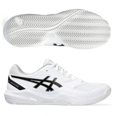 Asics Gel Dedicate 8 Clay bianco nero