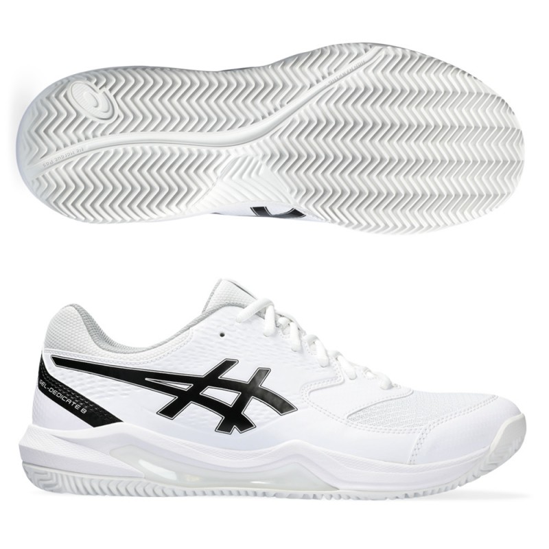 Asics Gel Dedicate 8 Clay bianco nero Asics Gel Dedicate 8 Clay bianco nero