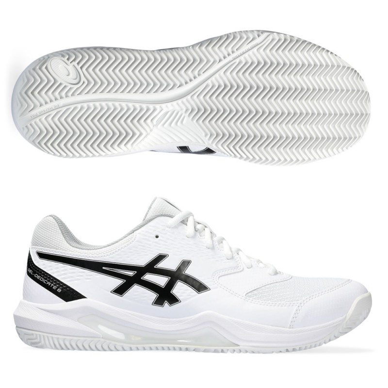 Asics Gel Dedicate 8 Clay bianco nero