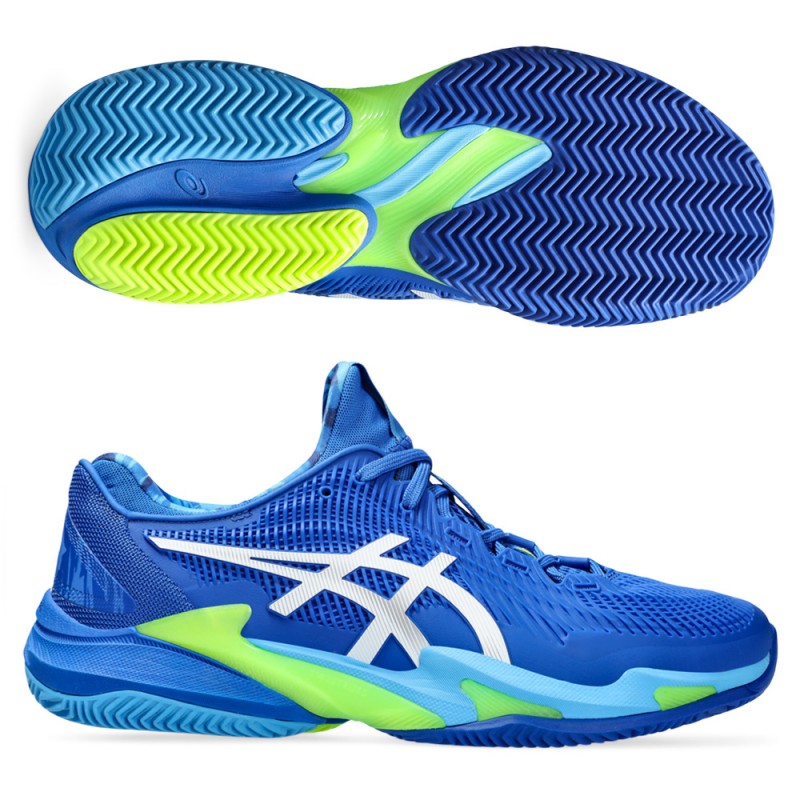 Scarpe Asics Court FF 3 Novak Clay tuna blue white Scarpe Asics Court FF 3 Novak Clay tuna blue white