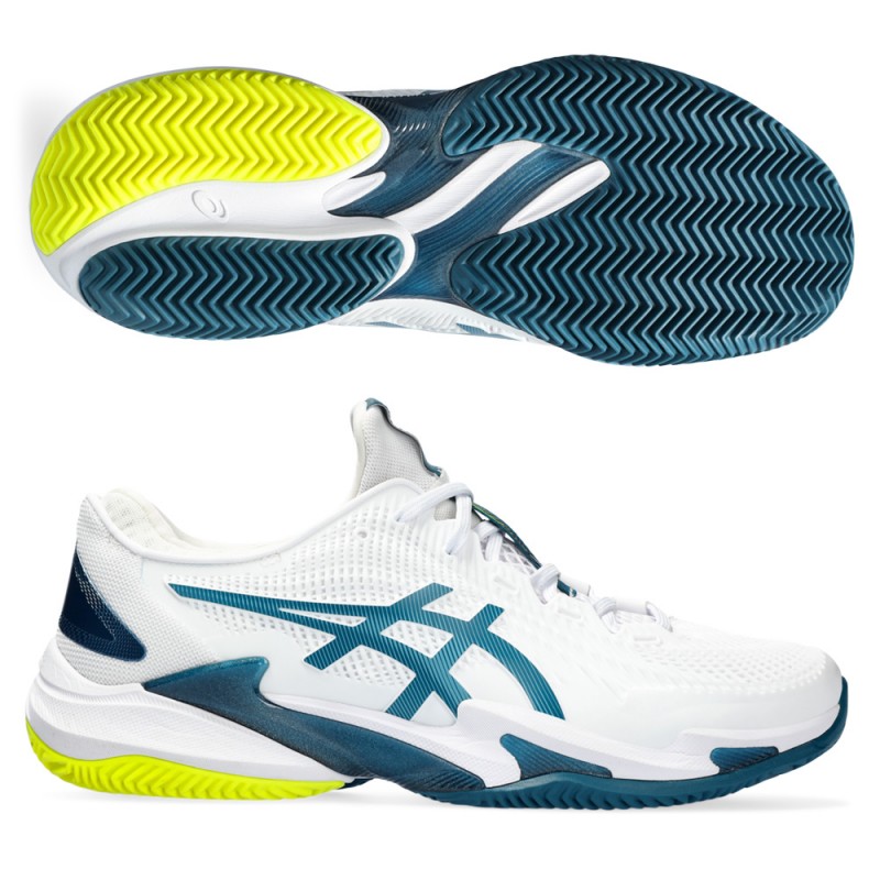 Scarpe Asics Court FF 3 Clay white gris blue Scarpe Asics Court FF 3 Clay white gris blue