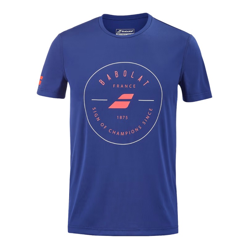 Maglietta Babolat Exercise Graphic Uomo blu scuro Maglietta Babolat Exercise Graphic Uomo blu scuro