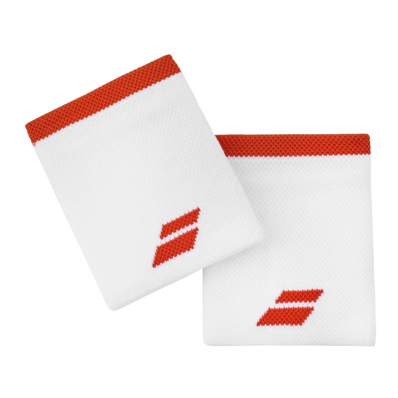 Polsini Babolat Logo Jumbo Bianco Rosso Polsini Babolat Logo Jumbo Bianco Rosso