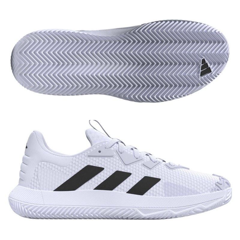 Scarpe Adidas Solematch Control M Clay white core black silver 2023 Scarpe Adidas Solematch Control M Clay white core black silver 2023