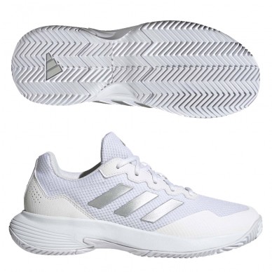 Scarpe Adidas Gamecourt 2 W bianco argento 2023