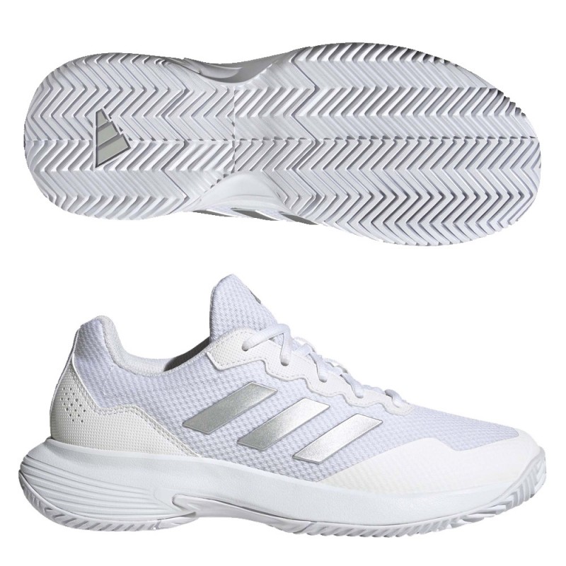 Scarpe Adidas Gamecourt 2 W bianco argento 2023 Scarpe Adidas Gamecourt 2 W bianco argento 2023