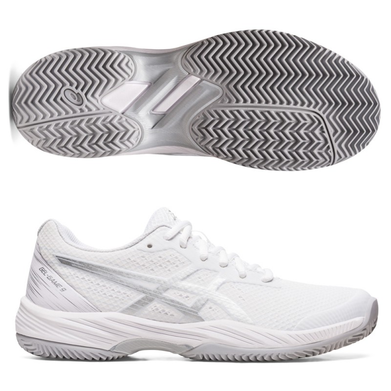 Scarpe Asics Gel Game 9 Argento puro bianco argilla Scarpe Asics Gel Game 9 Argento puro bianco argilla