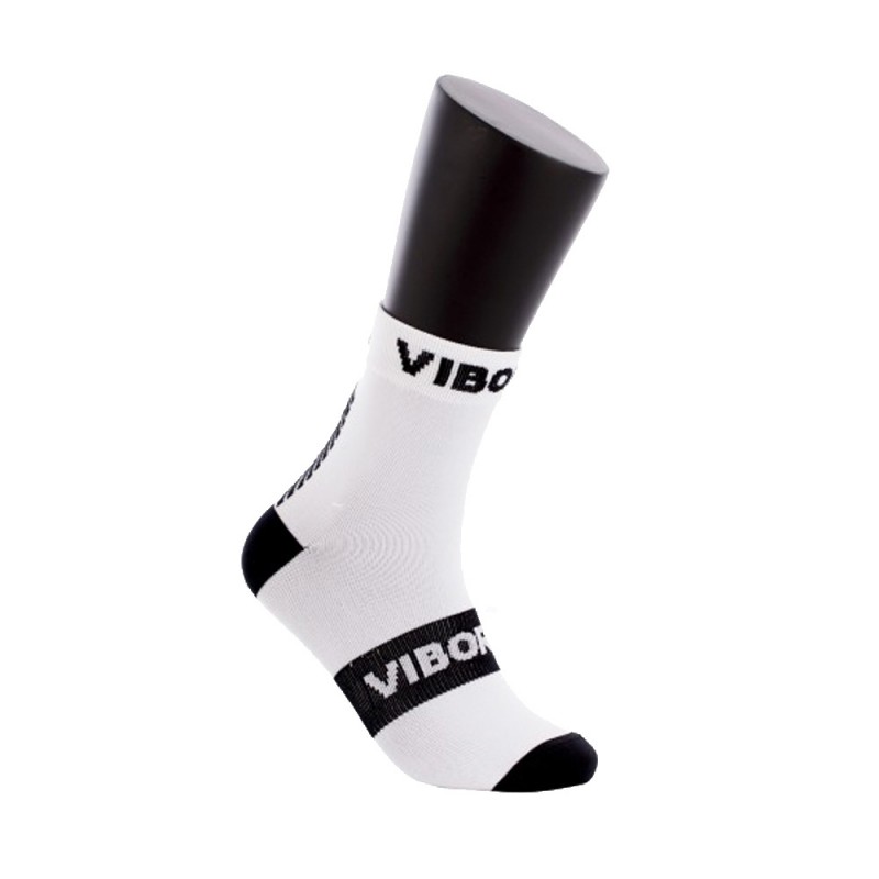 Calzini Vibora Kait half round white black Calzini Vibora Kait half round white black