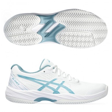 Scarpe Asics Gel Game 9 Clay white gris blue