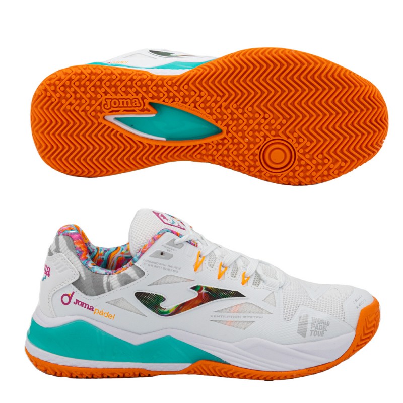 Scarpe Joma Spin Lady 2332 Bianco Arancione 2023 Scarpe Joma Spin Lady 2332 Bianco Arancione 2023