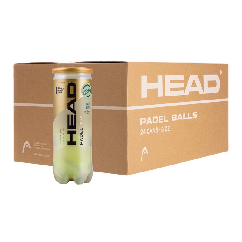 Cartone 24 Tubi palline Head Padel Padel Pro S Cartone 24 Tubi palline Head Padel Padel Pro S