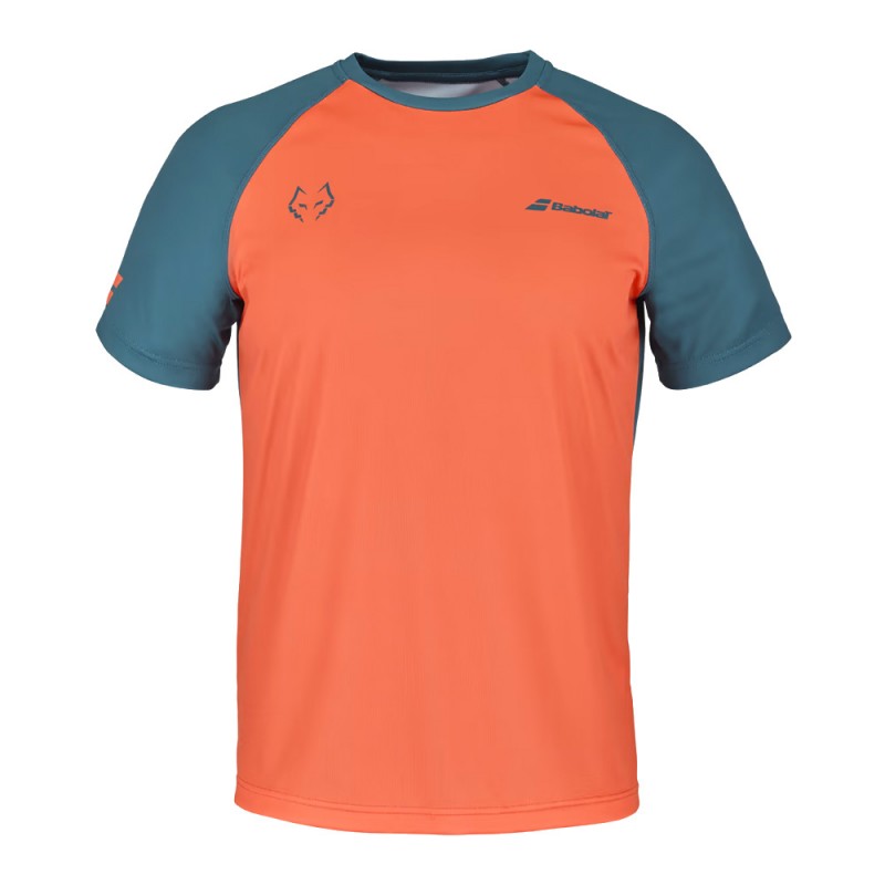 Maglietta Babolat Crew Neck Tee Lebron Arancione Blu Scuro Maglietta Babolat Crew Neck Tee Lebron Arancione Blu Scuro