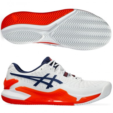 scarpe Asics Gel Resolution 9 Clay white blue expanse 2024