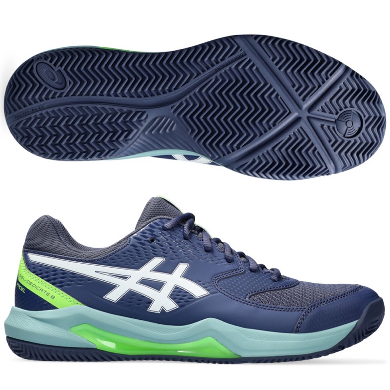 scarpe Asics Gel Dedicate 8 Padel thunder blue white 2024 scarpe Asics Gel Dedicate 8 Padel thunder blue white 2024