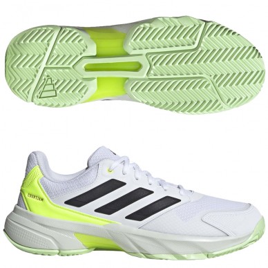 scarpe Adidas Courtjam Control M yellow white 2024